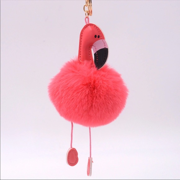 🎉HP🎉 Flamingo Pom Pom keychain - Picture 1 of 4