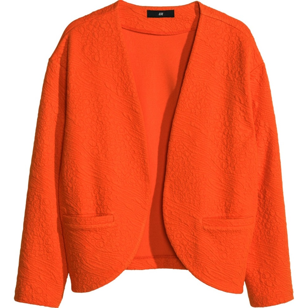 H&M orange 🍊 jersey jacket XS