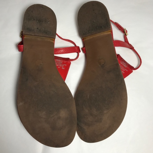 TORY BURCH BRITTON FLAT SANDALS SZ8 - Picture 8 of 8