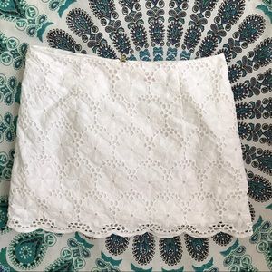 White Eyelet Lace Tate Skirt