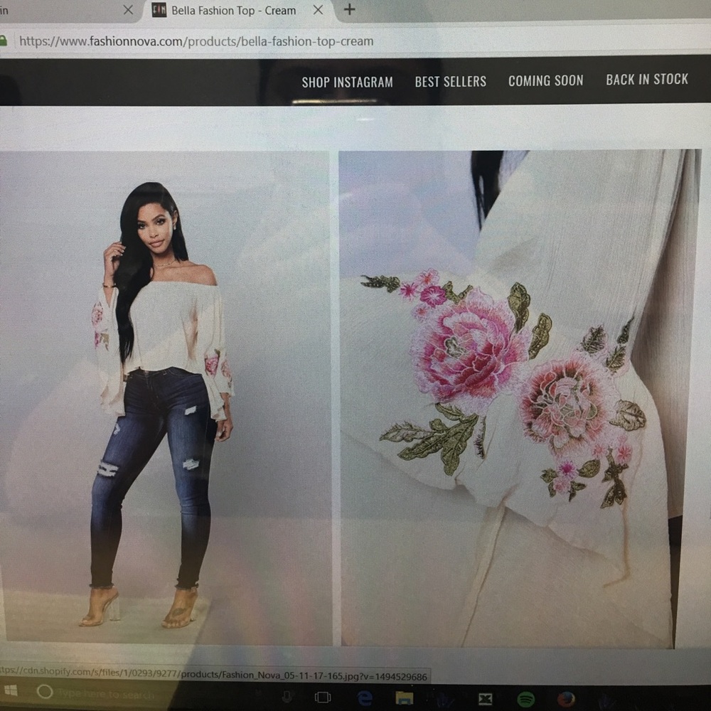 Fashion Nova Off the Shoulder top