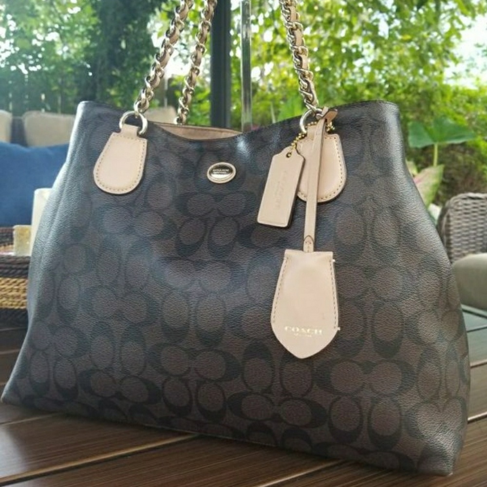 Coach F32835 Peyton Signature Chain Tote