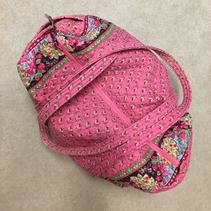 Vera Bradley retired pink pansy duffle bag