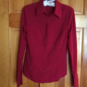 Dark Red Express fitted blouse