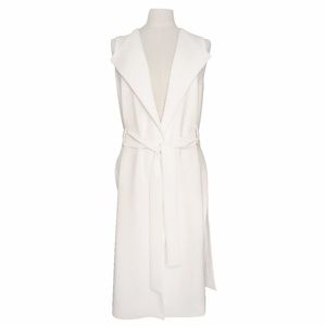 ZARA  BASIC - LONG OFF WHITE VEST