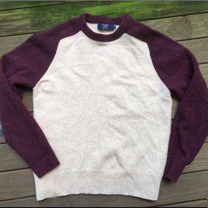 J. Crew 100% Lambswool Maroon Men's Sweater