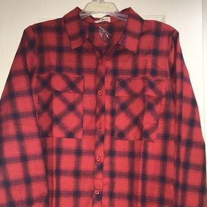 Woman's Red Plaid Shirt