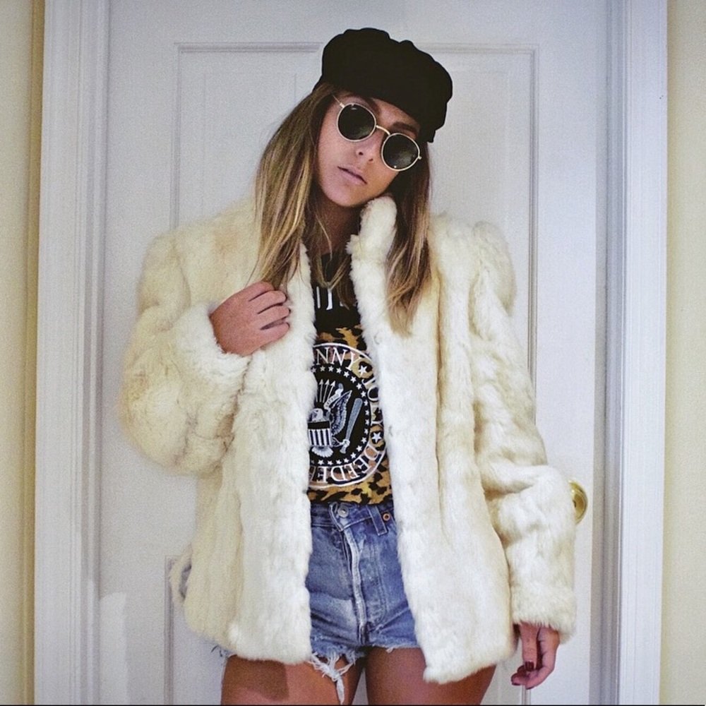 VTG Dyed Rabbit Fur Coat