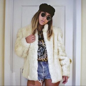 VTG Dyed Rabbit Fur Coat