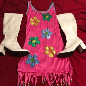 Hippie Halloween Costume with GoGo Boots