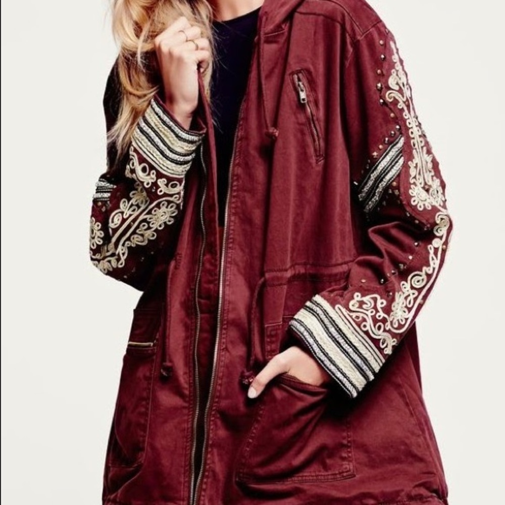 ISO FP Golden Quills Military Parka in MERLOT ❤️