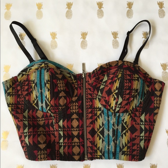 Forever 21 Tops - Forever 21 Aztec Bustier/Crop Top