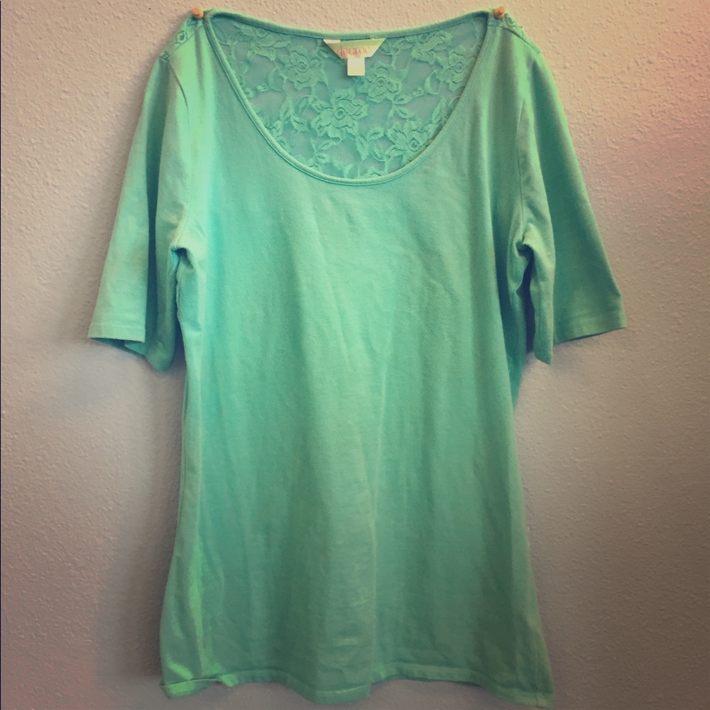 Turquoise Green 1/2 Sleeve Top