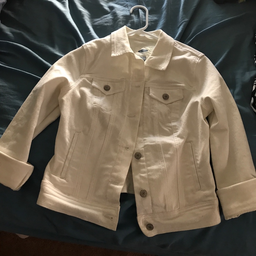 White jean jacket