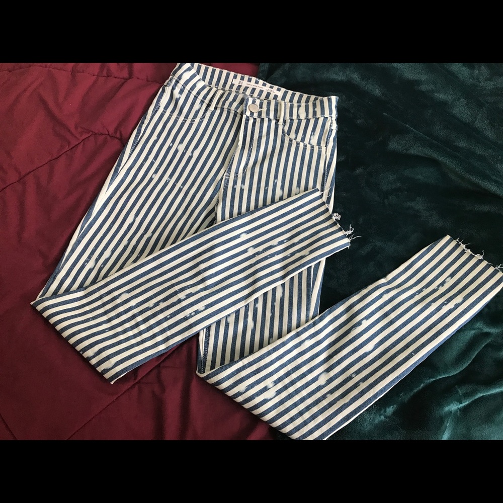 Striped zara jeggings!