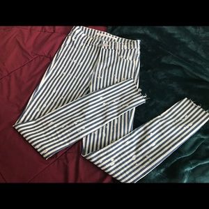 Striped zara jeggings!