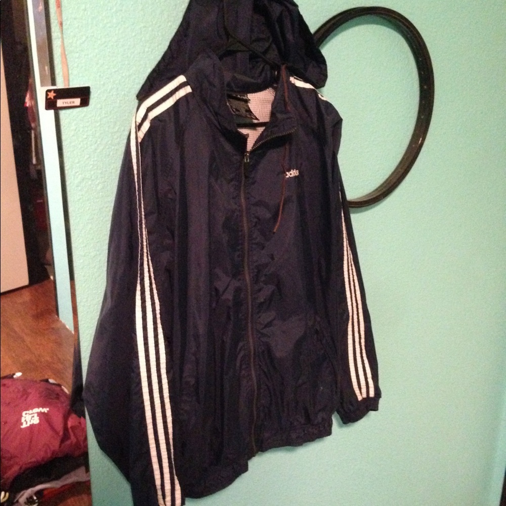 VINTAGE ADIDAS HOODED WINDBREAKER