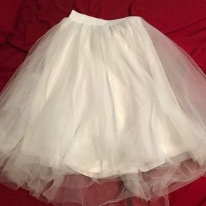 White Tulle Skirt