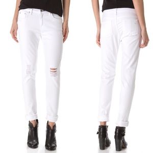 Rag & Bone Dash Slouchy Jeans In Tattered White