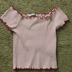 Off the shoulder crop top