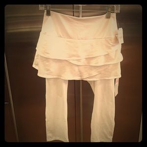 Tennis whites legging skirt combo