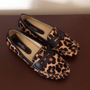 VAN ELI leopard loafers size 8