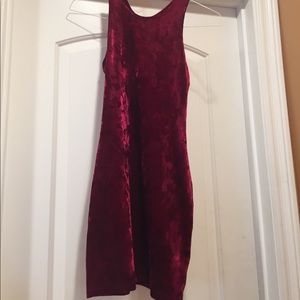 velvet red dress