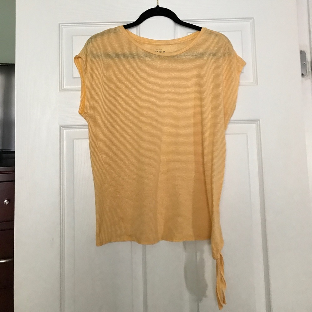 LOFT Striped Side Tie T-Shirt