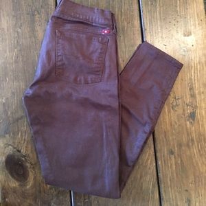 Lucky Brand maroon skinny jeans