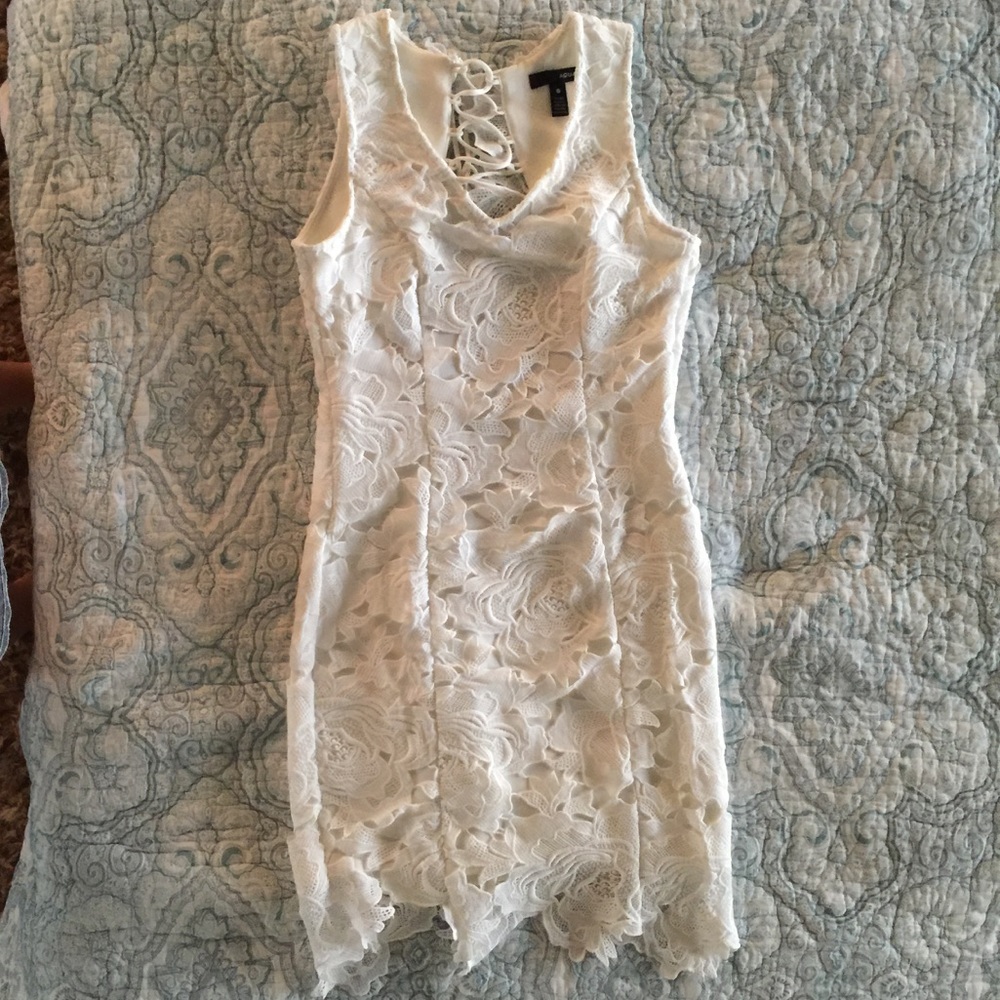 White Lace Aqua dress size Small⭐️SOLD⭐️