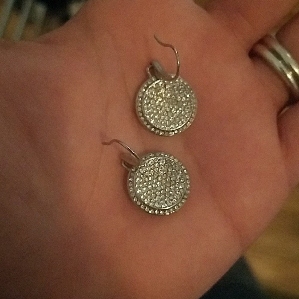 Michael kors hang earings (Crystal) and Sterling s