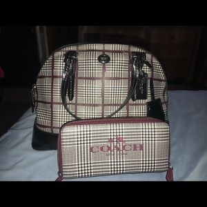 Authentic coach purse with matching wallet