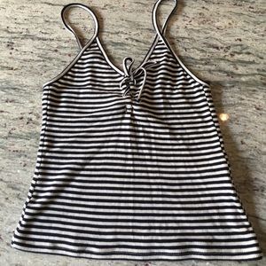 Cream and black crop top Cream and black crop top