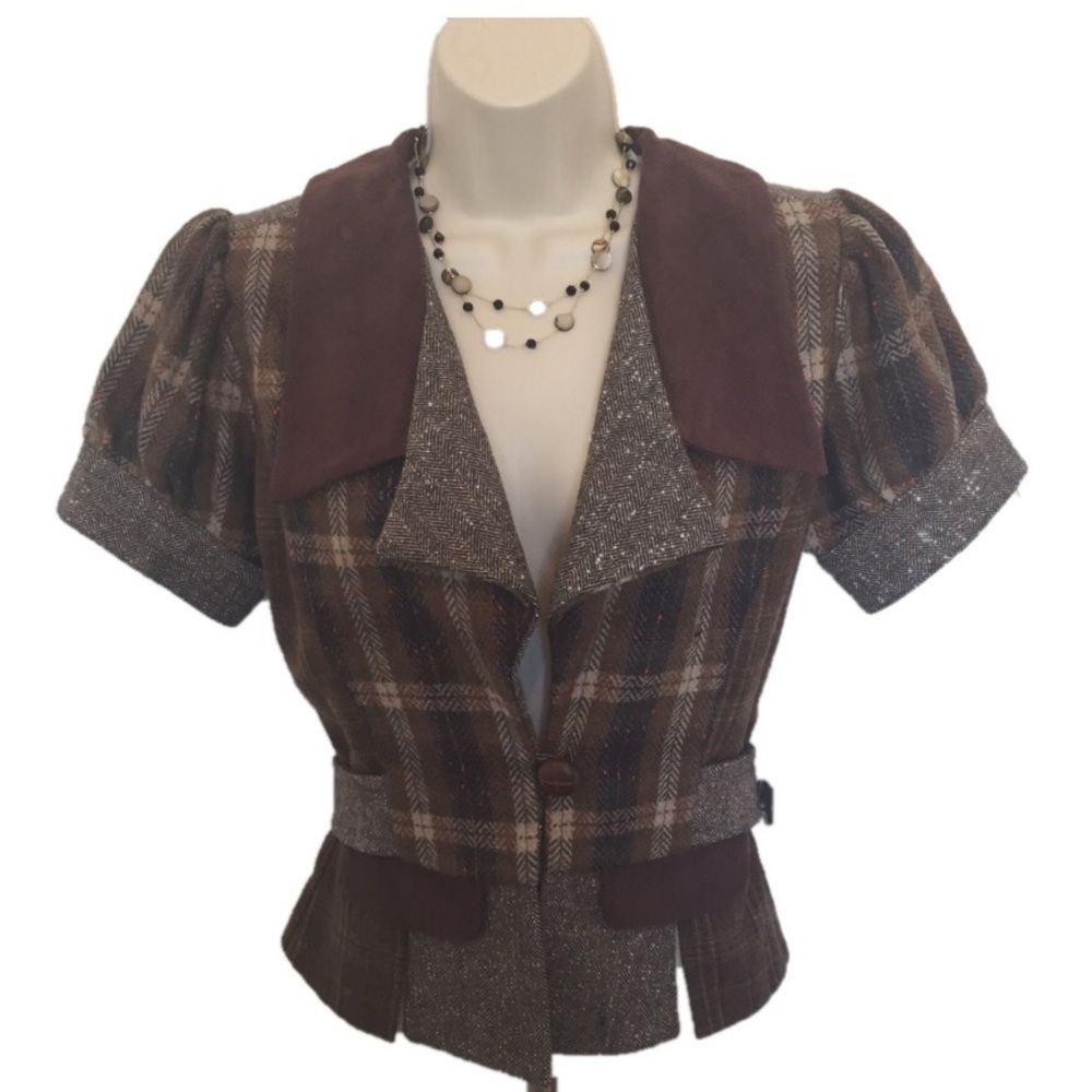 Nick and Mo Brown Wool Blend Summer Jacket