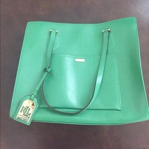 Ralph Lauren Green Tote. Super pretty and cute!