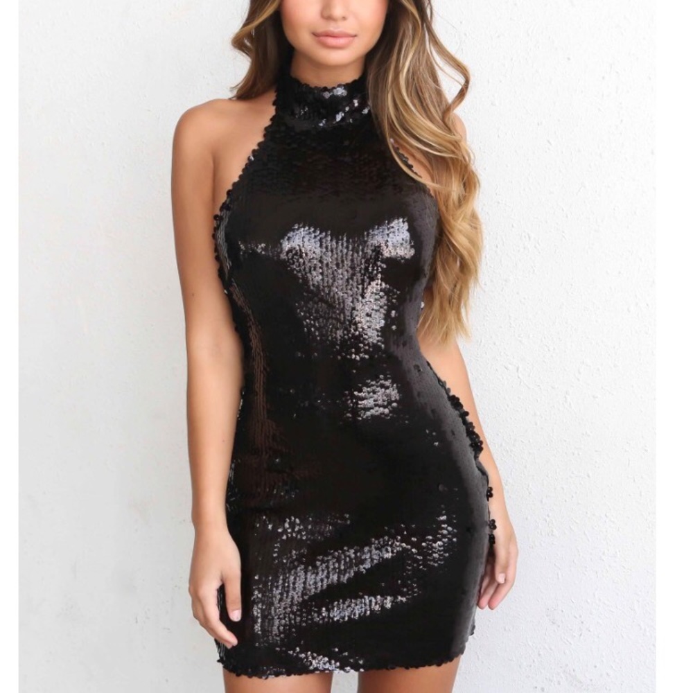 Tiger Mist black sequin dress!!