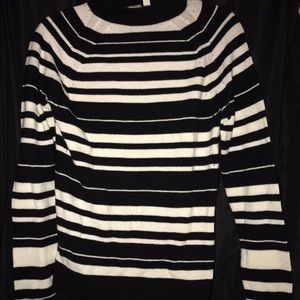 Black and White Striped Sweater