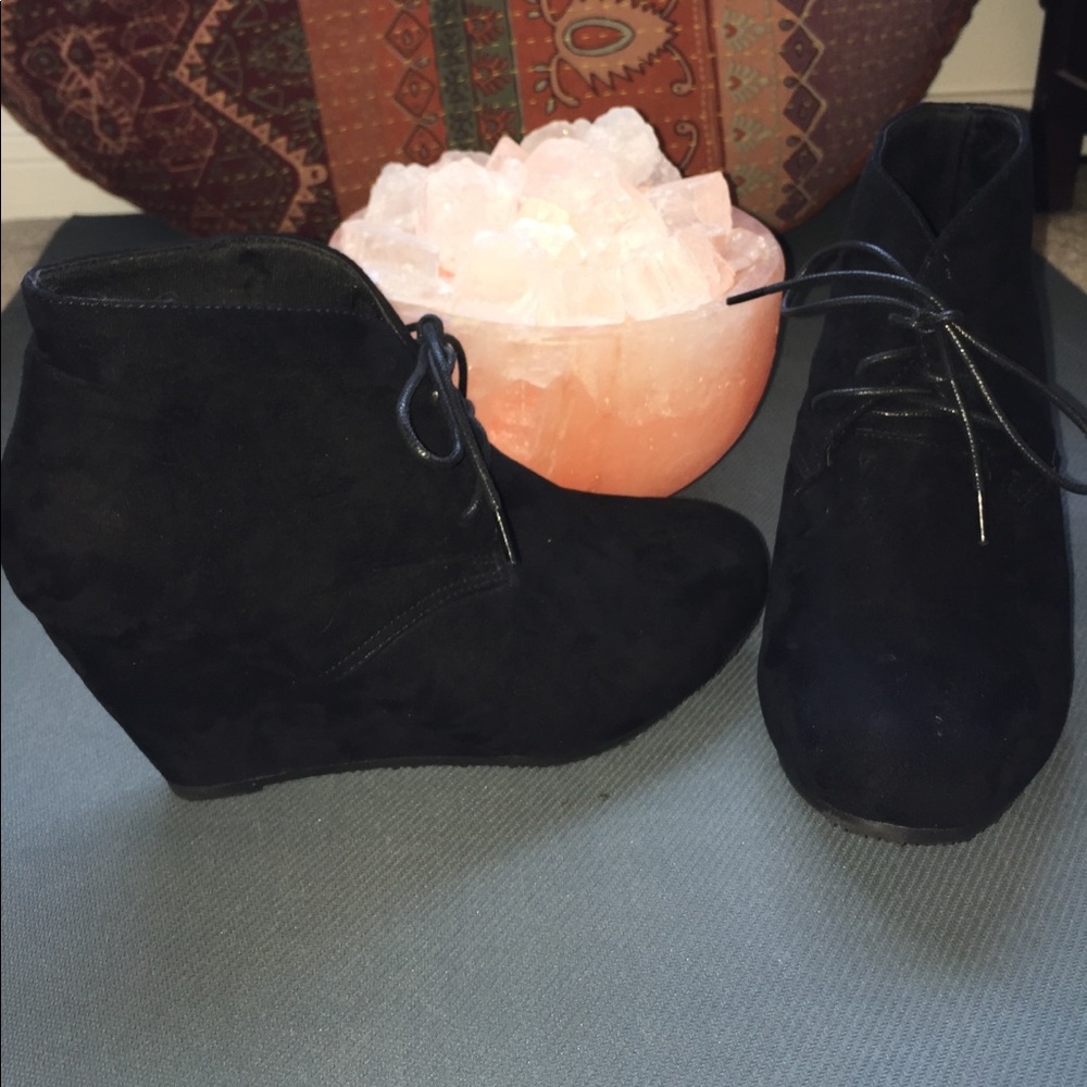 Black Suede Booties