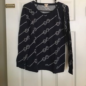 J Crew nautical knot long sleeved shirt