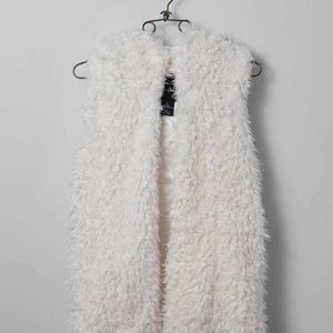 Faux Fur white vest