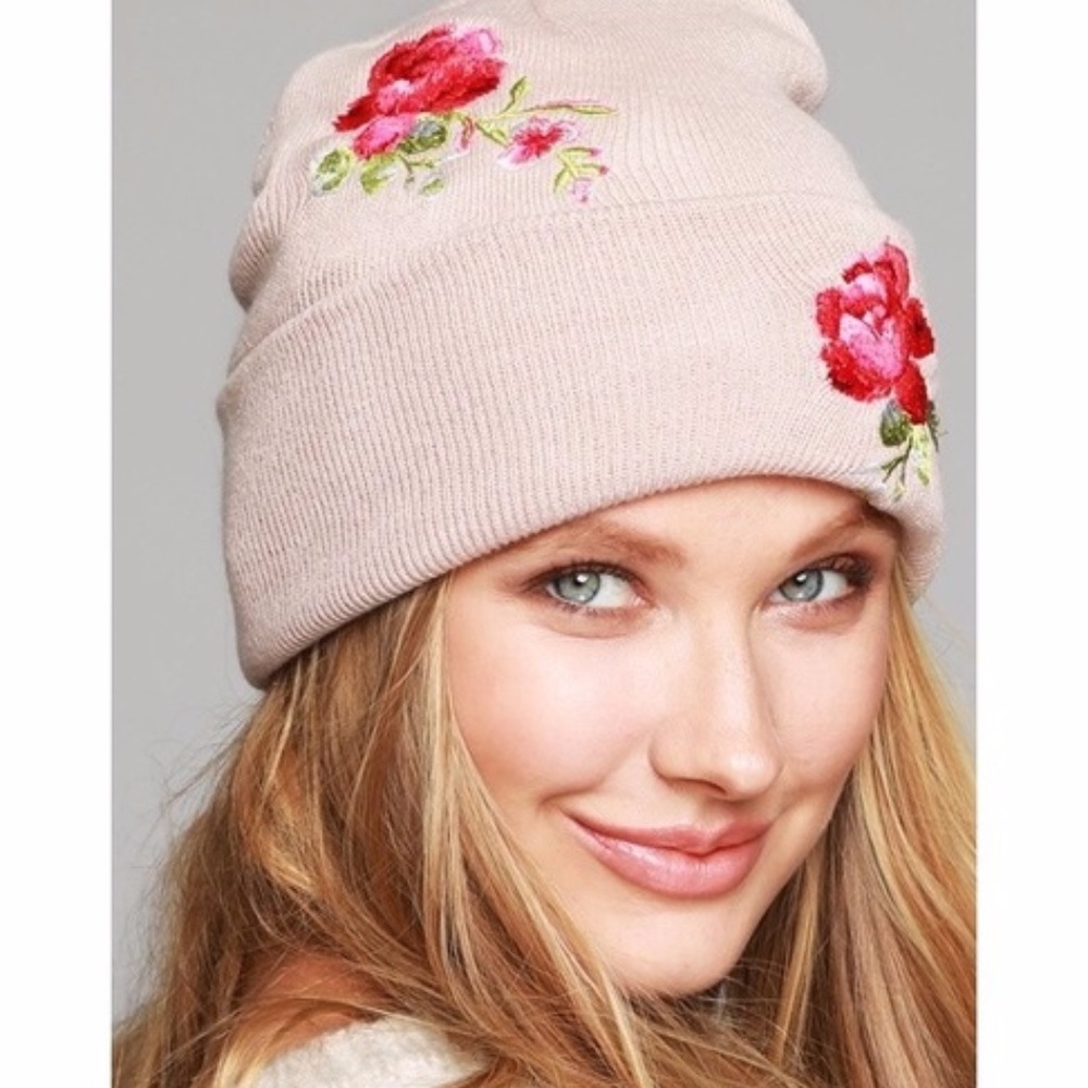 Embroidered knit beanie - SAME DAY SHIPPING