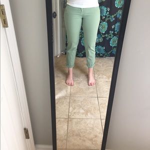 Green ankle pants