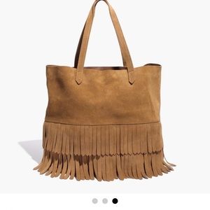Madewell Fringe Suede Transport tote