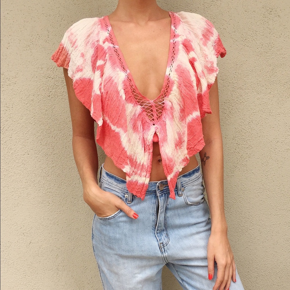 TIE DYE Jen's Pirate Booty Crop Top ☀️