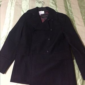 NWT Express Men's Black Peacoat