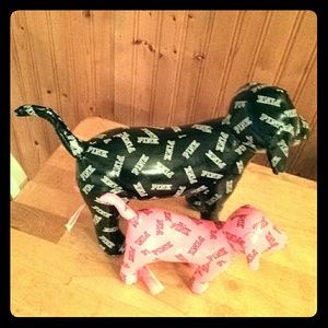 Set of 2 PINK dogs