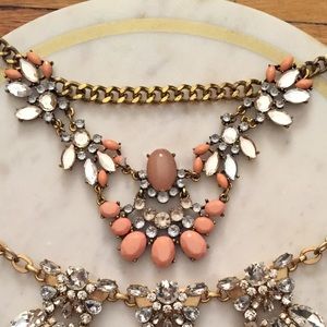 Pink and Crystal J. Crew Necklace