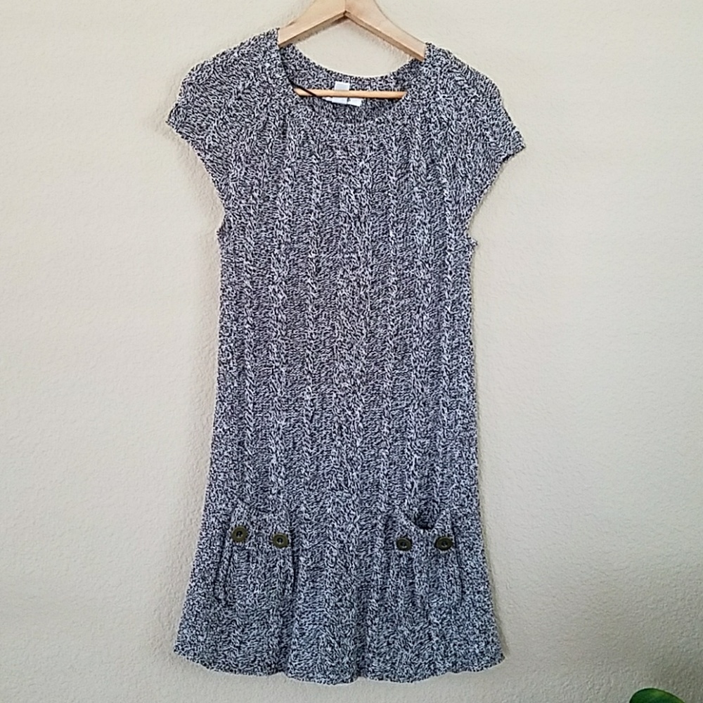 Style & co gray sweater dress Med