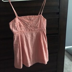 Jessica Simpson peach linen tank