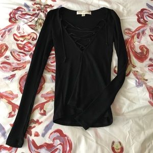 Never worn tie up T-shirt Never worn tie up T-shirt